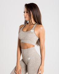 Move Seamless Sports Bra | Brown Grey Marl