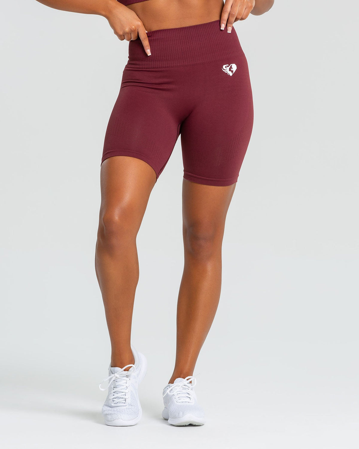 Power Seamless Cycling Shorts | Burgundy